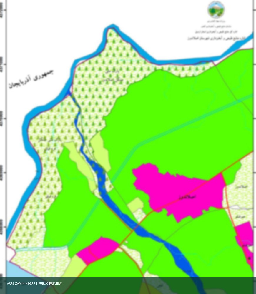 نمونه خروجی GIS منابع طبیعی